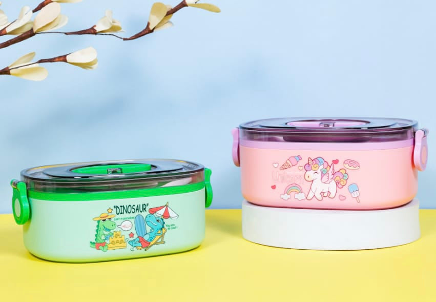 Lunch Box for School Kids | Unicorn Lunch Box with Spoon, Compartment Lunch Box, Tiffin Box for School, Lunch Box for Kids, Lunch Box Container, Lunch Box for Dry Foods (Unicorn)