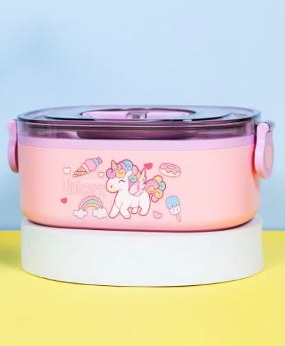 Lunch Box for School Kids | Unicorn Lunch Box with Spoon, Compartment Lunch Box, Tiffin Box for School, Lunch Box for Kids, Lunch Box Container, Lunch Box for Dry Foods (Unicorn)