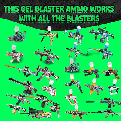 Camin Gel Blaster Balls Ammo Gun Refill for Kids Boys Age 5 Years above 10000 Gel Balls, 50g