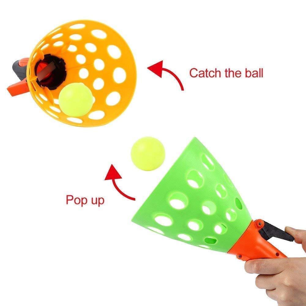 Camin Click and Catch Twin Ball Catcher in Indoor & Outdoor Game Toy Set for Boys & Girls - Colour May Vary