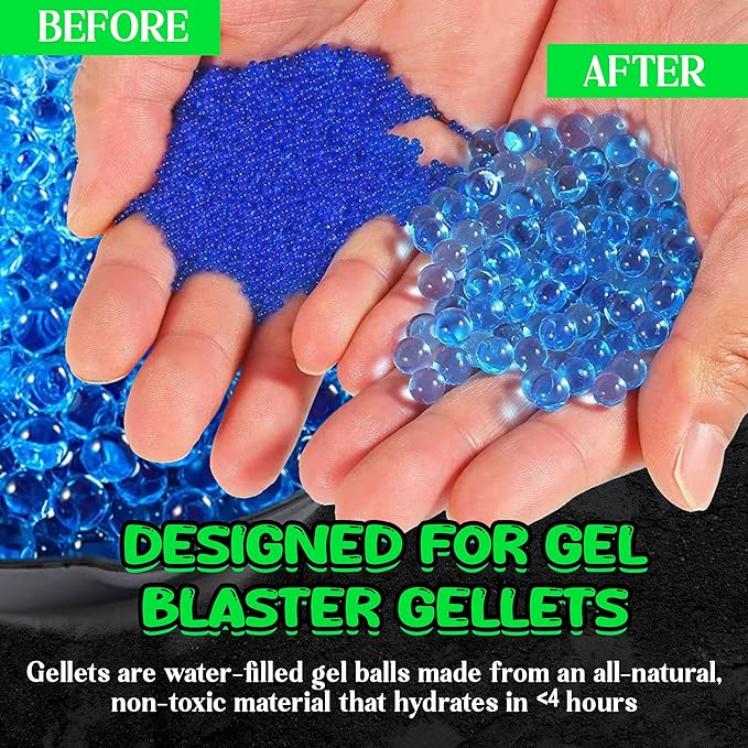 Camin Gel Blaster Balls Ammo Gun Refill for Kids Boys Age 5 Years above 10000 Gel Balls, 50g