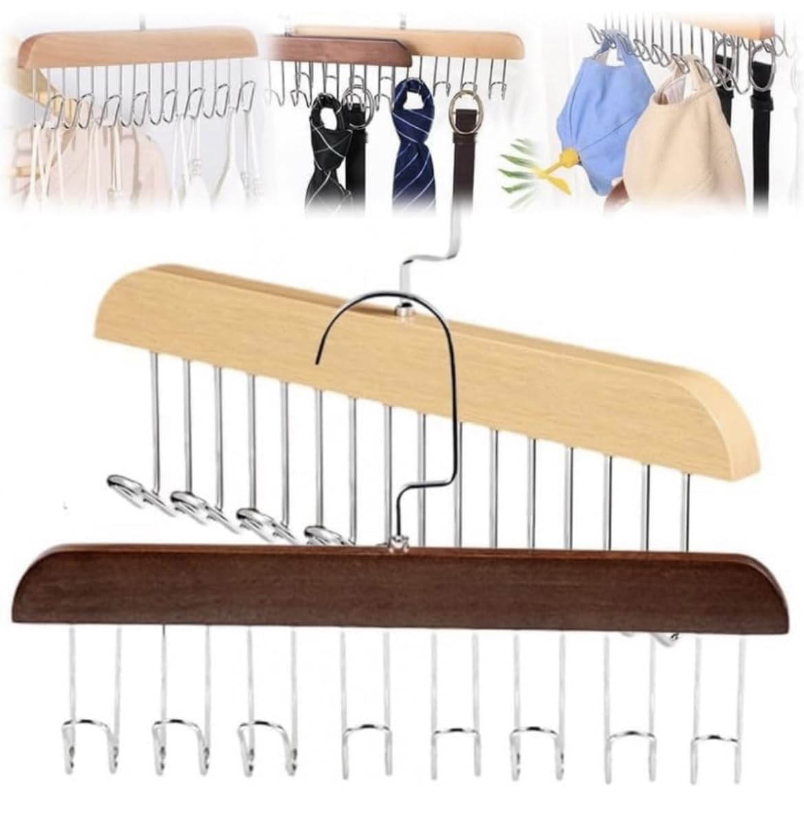 CAMIN Space Saving Bra and Tie Hanger Organizer, Compact Closet Storage Design, Durable Material (2)