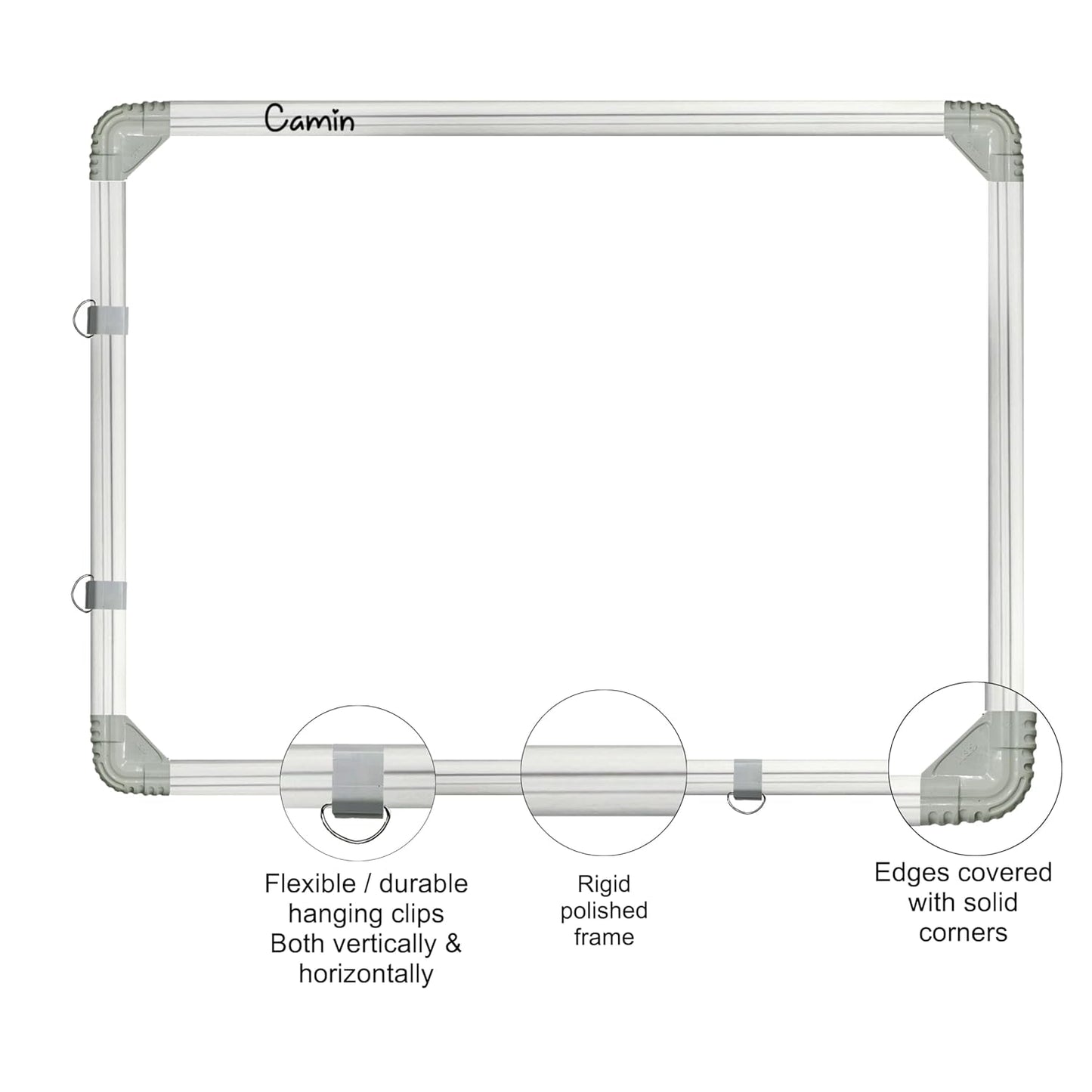 Whiteboard Non Magnetic 2x3 Feet Double Sided White Board and Chalk Board Both Side Writing Boards, one Side White Marker and Reverse Side Chalk Board Surface (2x3 feet)