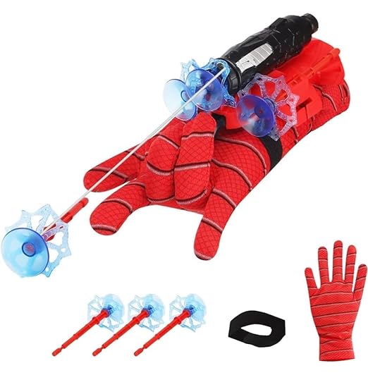 Camin Spider Web Shooters Toy for Kids Fans, Hero Launcher Wrist Toy Set,Cosplay Launcher Bracers Accessories,Sticky Wall Soft Bomb Funny Children's Educational Toys, Multicolor