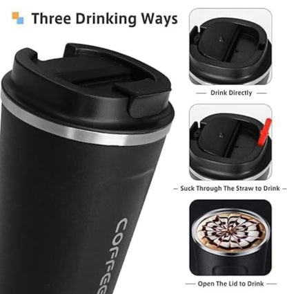 CAMIN Coffee Mug| Vacuum Insulated with Temperature Display Coffee Mug| Vacuum Insulated Hot & Cold Double Wall Thermosteel Travel Mug