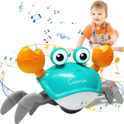 Camin Crawling Crab Toy Baby Musical Kids Toy with LED Lights & Rechargeable Battery | Interactive Early Learning and Entertainment Toys for Kids Toddlers & Infants