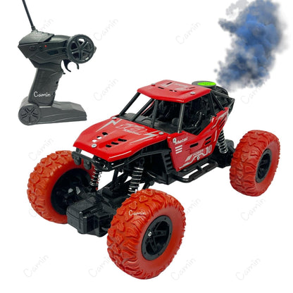 Camin Remote Control Monster Truck Rock Crawler, Smoke Effect, Climbing RC Toy Vehicle Car for Kids, Boys and Girls (Black)