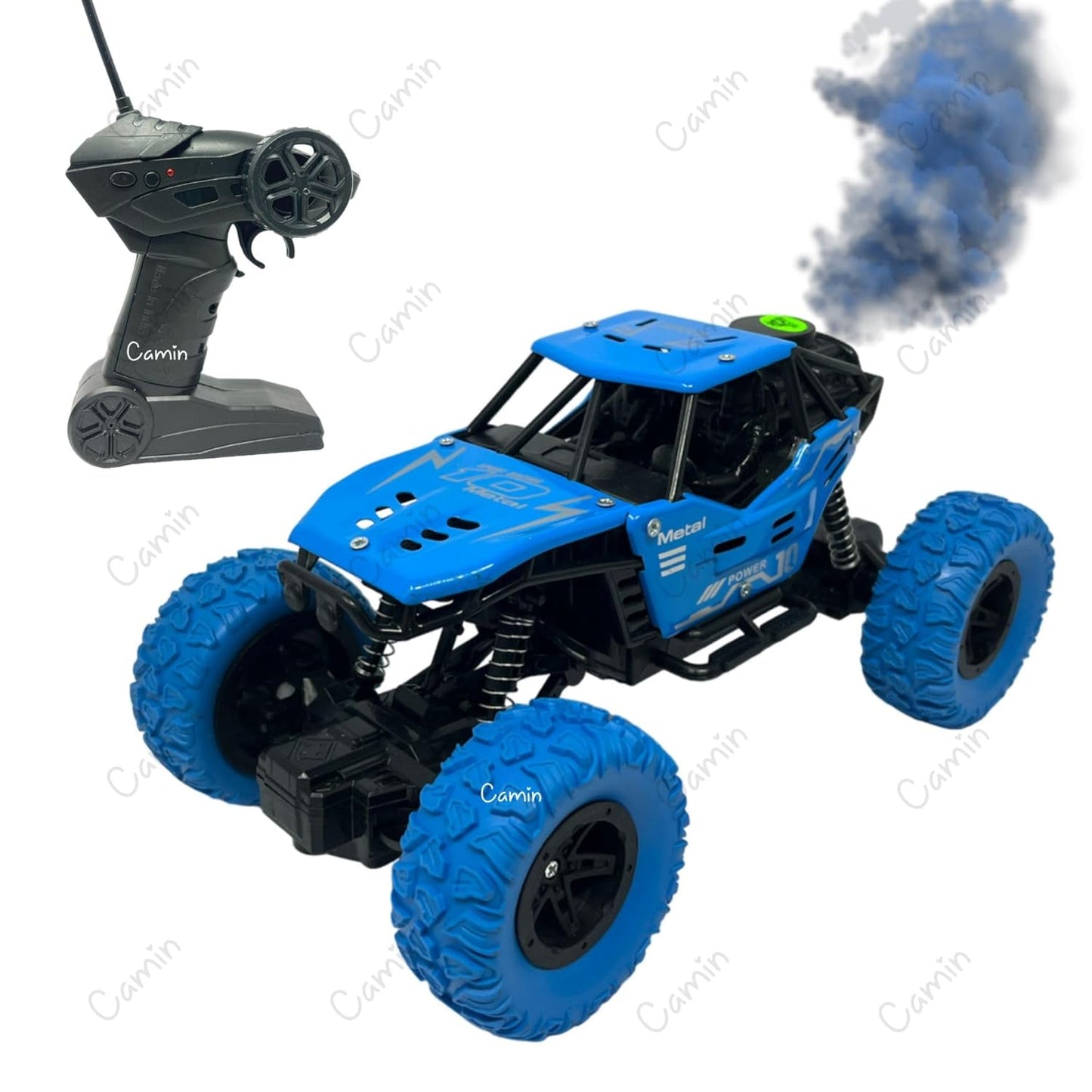 Camin Remote Control Monster Truck Rock Crawler, Smoke Effect, Climbing RC Toy Vehicle Car for Kids, Boys and Girls (Black)