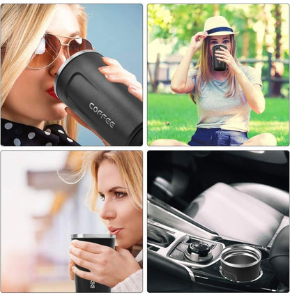 CAMIN Coffee Mug| Vacuum Insulated with Temperature Display Coffee Mug| Vacuum Insulated Hot & Cold Double Wall Thermosteel Travel Mug