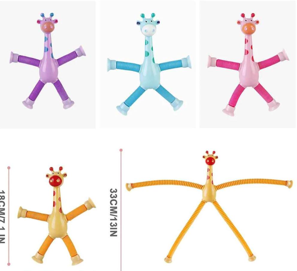 Telescopic Suction Cup Giraffe Toy