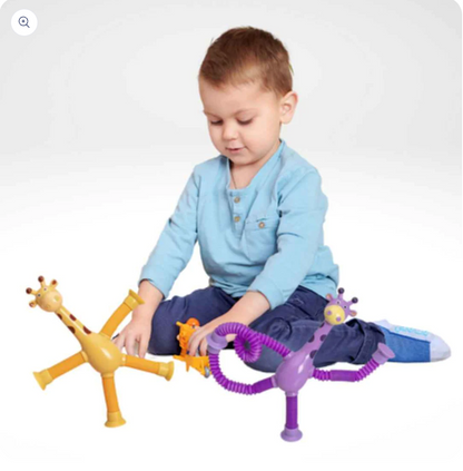 Telescopic Suction Cup Giraffe Toy