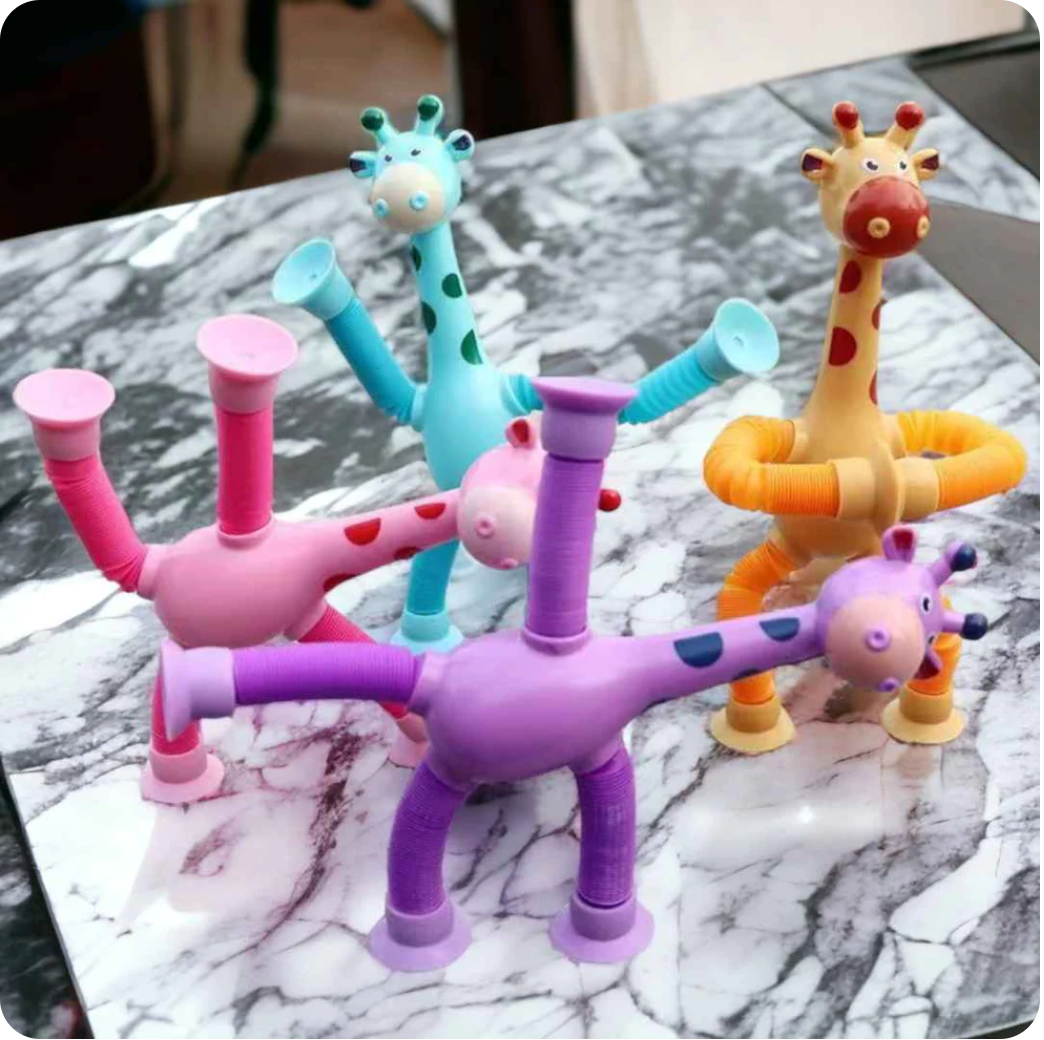 Telescopic Suction Cup Giraffe Toy