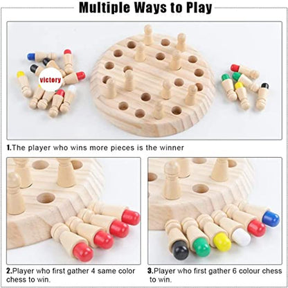 Wooden Memory Match Stick Chess Game Set, Funny Block Board Game