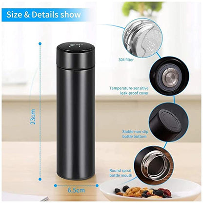 Stainless Steel Temperature Water Bottle Thermos, Double Wall Vacuum Intelligent Cup with LCD Smart Display